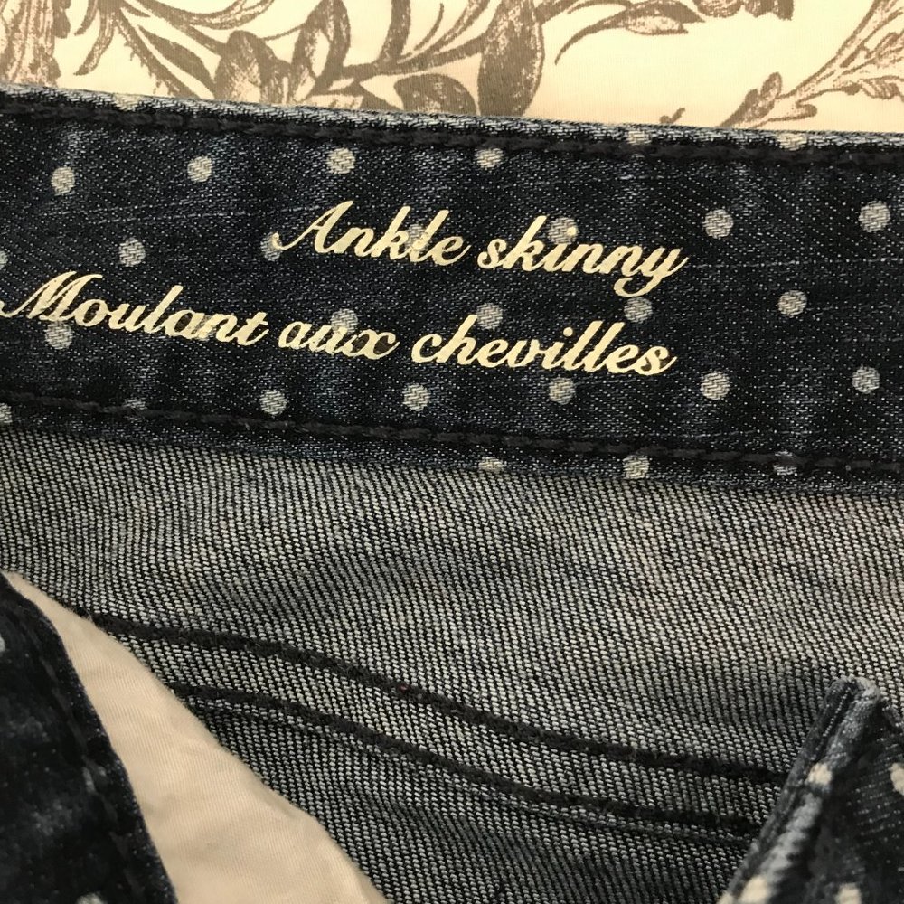 Merona Ankle Skinny Jeans Polka Dot | Size 6 - Picture 9 of 11